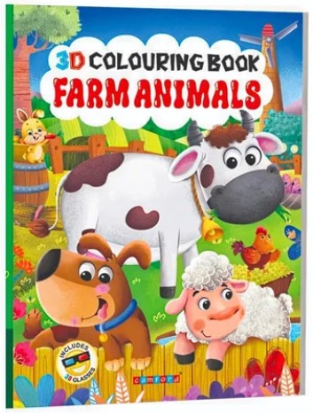 3D Colouring Book Farm Animals