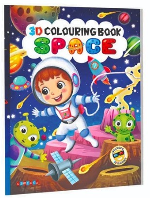 3D Colouring Book Space