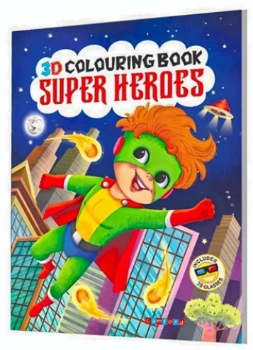 3D Colouring Book Super Heroes 
