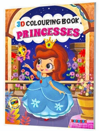 3D Colouring Book Princesses