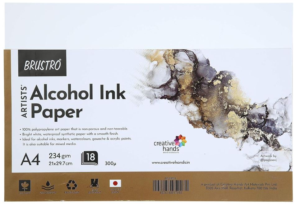 A4 Artist Alcohol Ink Paper Brustro 234gsm 