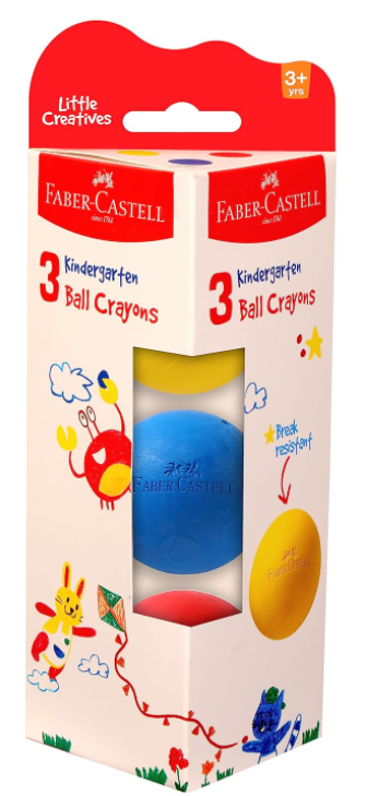 Faber-Castell Kindergarten Ball Crayons - Pack of 3 (Assorted)