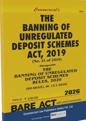 The Banning Of Unregulated Deposit Schemes ACT,2019
