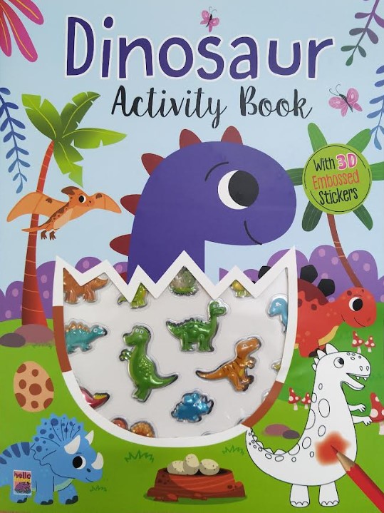 DINOSAUR ACTIVITY BOOK ((With 3D Embossed Stickers)