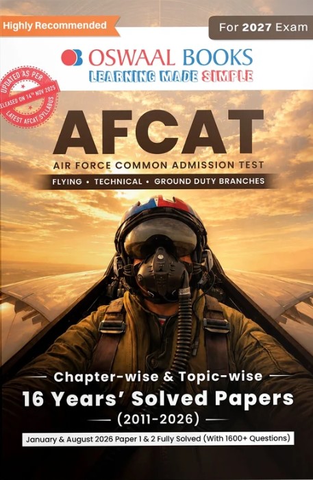 AFCAT16Years’Chapter-wise & Topic-wise Solved Papers | Flying, Technical & Ground Duty Branches