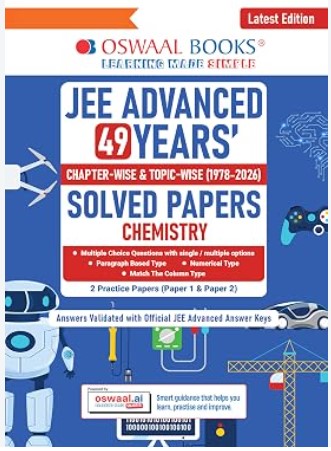 Oswaal JEE Advamced 49 Years Chapterwise and Topicwise Solved Papers  Chemistry