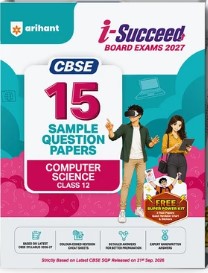Arihant i-Succeed CBSE 15 Sample Question Papers Class 12 Computer Science Exam 2027 