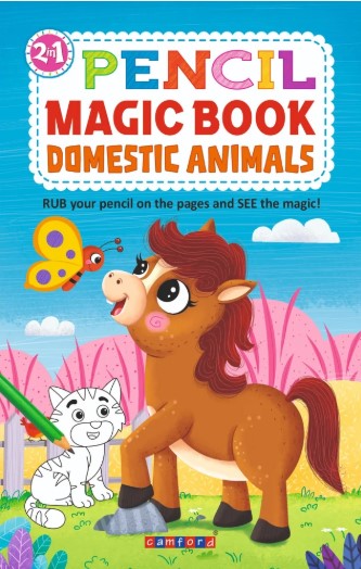 2IN1 PENCIL MAGIC BOOK DOMESTIC ANIMALS