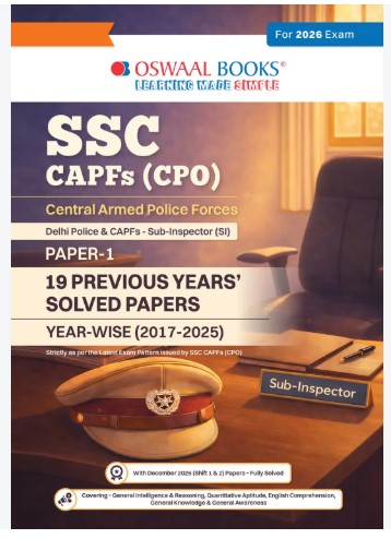 Oswaal SSC CPO & Delhi Police SI Paper-1 19 Previous Years Solved Papers