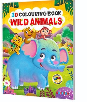 3D Colouring Book Wild Animals